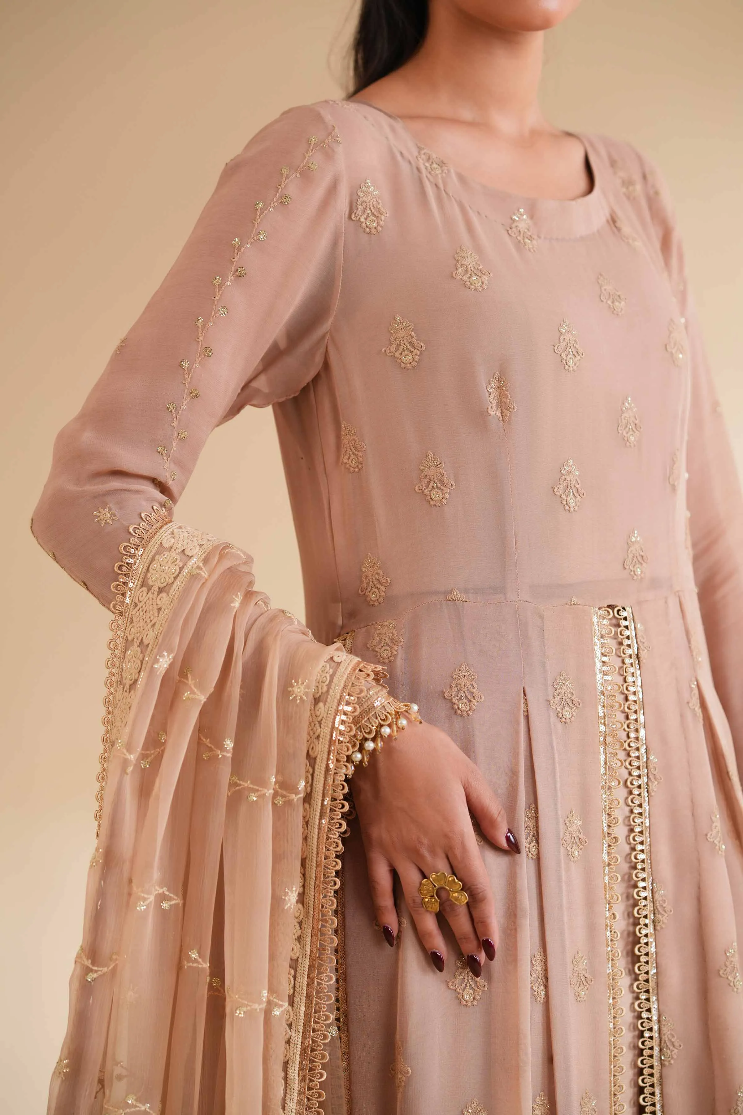 3 Piece - Dyed Embroidered Suit - 42501513