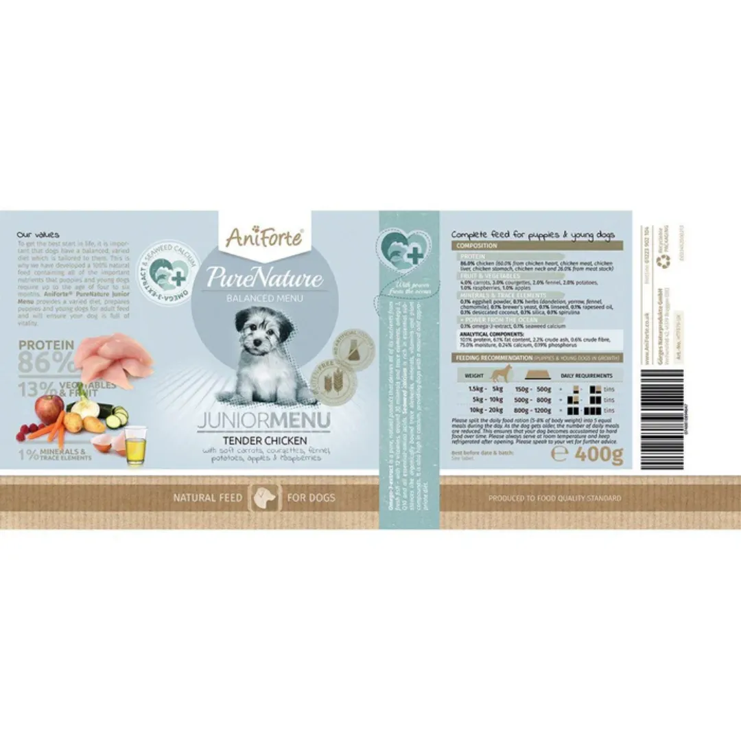 AniForte PureNature Junior Tender Chicken Wet Food