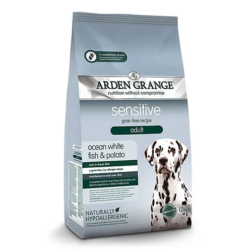 Arden Grange Sensitive Adult With White Fish & Potato 2kg Dry Dog Food