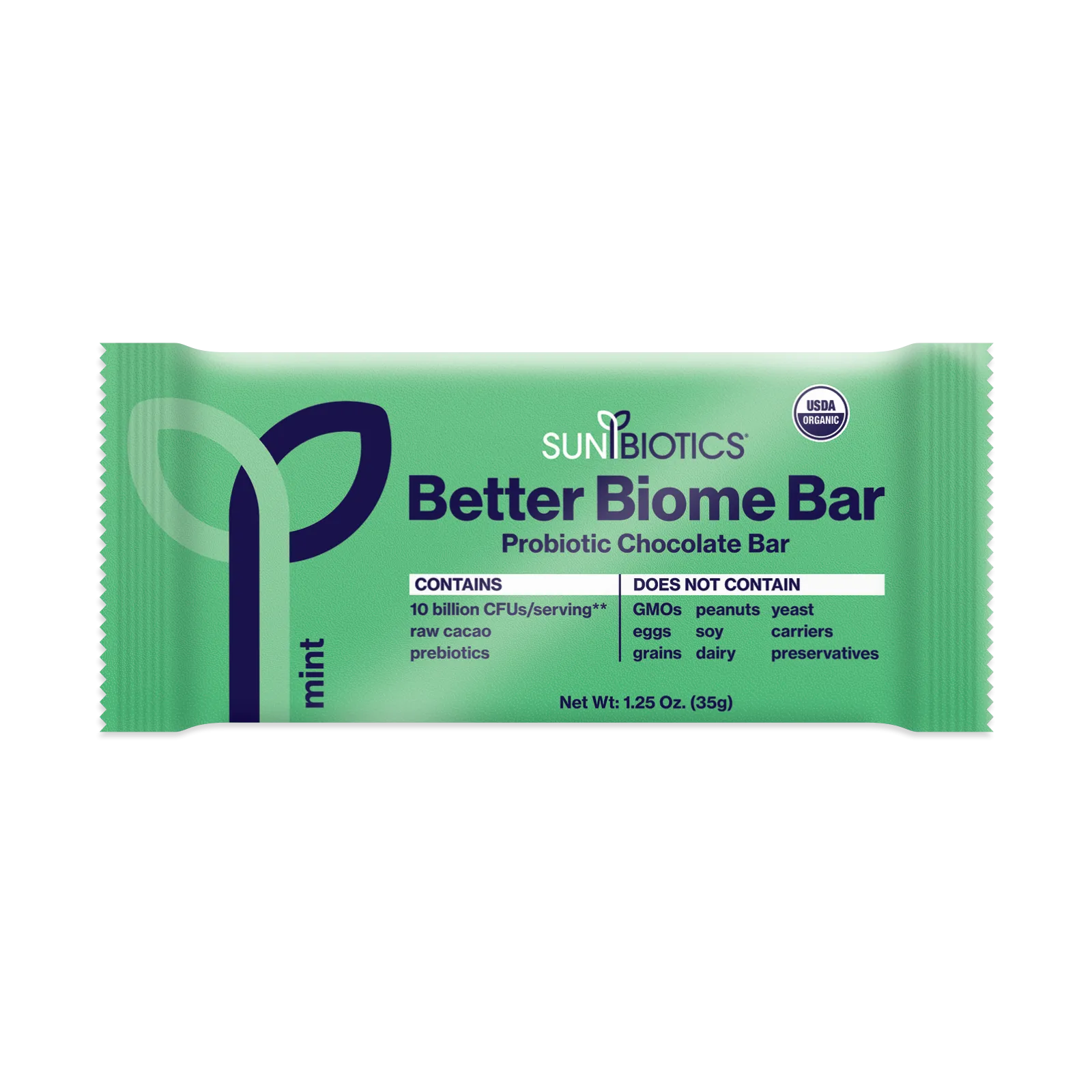 Better Biome Bar - Probiotic Chocolate Bar - Mint