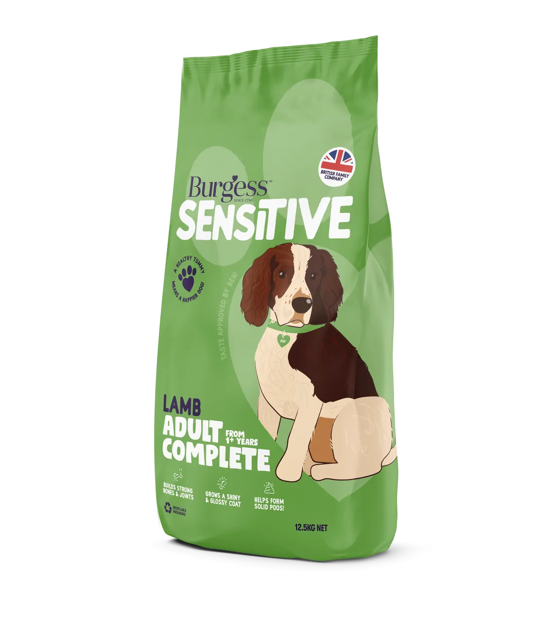 Burgess Adult Sensitive Lamb & Rice 12.5kg Dry Dog Food
