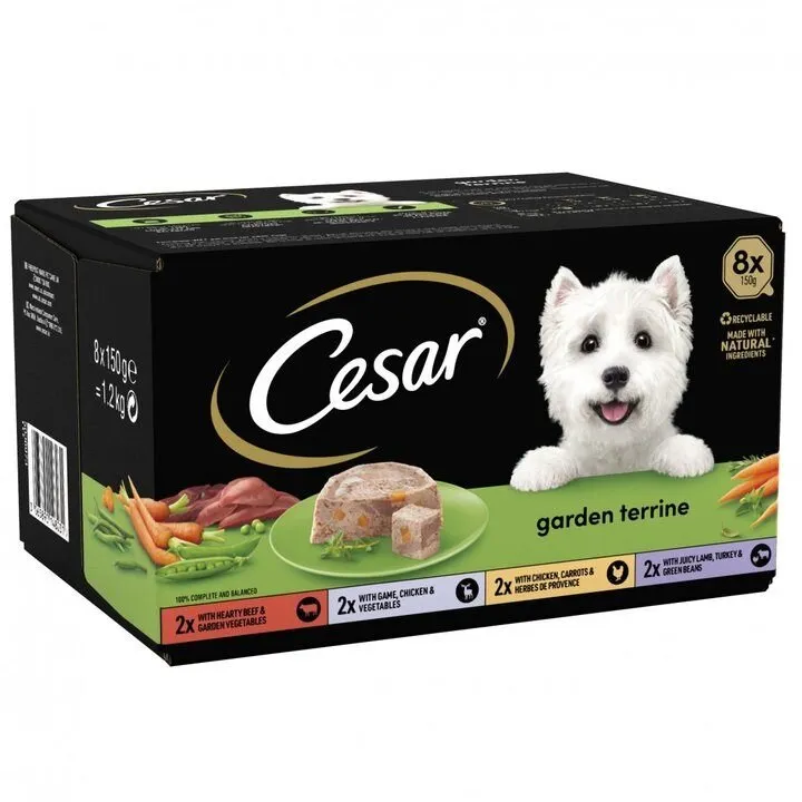 Cesar Foil Tray Garden Terrine Mixed Selection in Loaf 8 x 150g - Case of 3