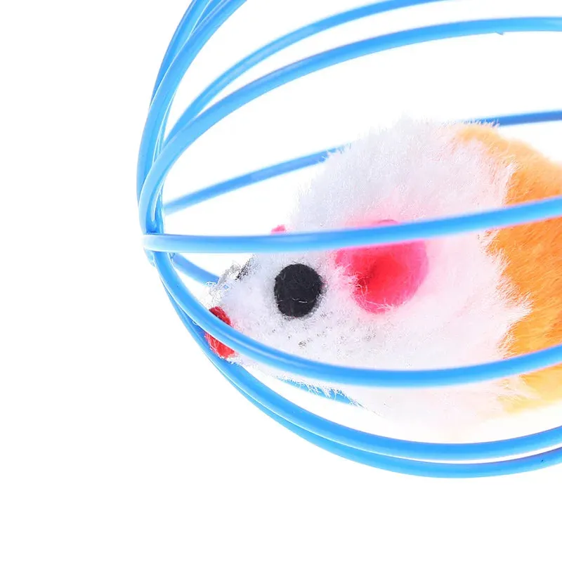Colourful Feather Mouse Toy for Cats 6cm
