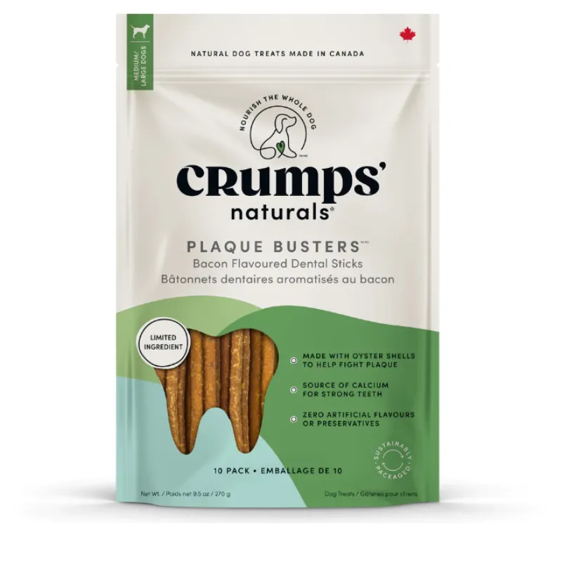 Crumps Natural Dog Plaque Buster with Bacon
