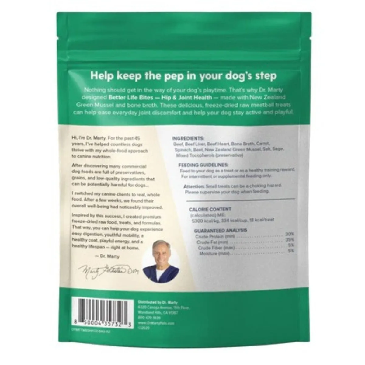 Dr Marty Better Life Bites - Hip & Joint Health Dog Treats 3.5oz