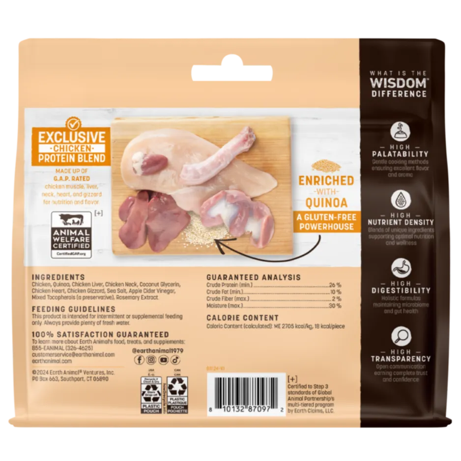 Earth Animal Wisdom Air-Dried Jerky for Dogs Chicken