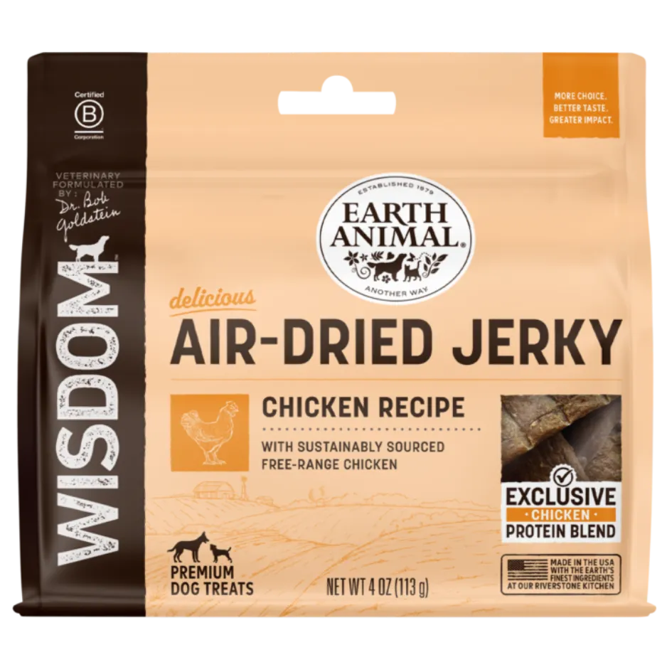Earth Animal Wisdom Air-Dried Jerky for Dogs Chicken