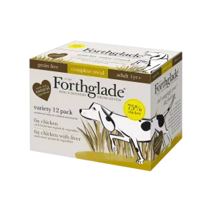 Forthglade Complete Grain Free Adult Variety Chicken & Chicken Liver Multipack 12 x 395g