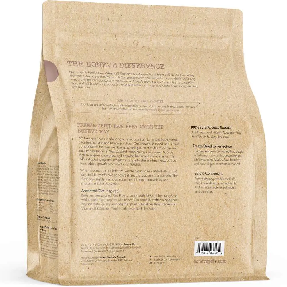 FREE SAMPLE (1 per order): Boneve Lamb & Trevally Hip & Joint Support Grain-Free Freeze-Dried Raw Dog Food 5g