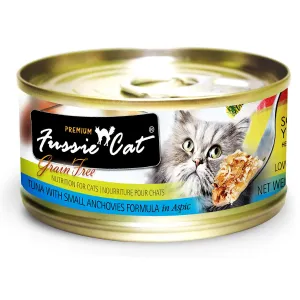 Fussie Cat Premium Tuna with Anchovies Formula in Aspic Canned Cat Food, 2.82-oz