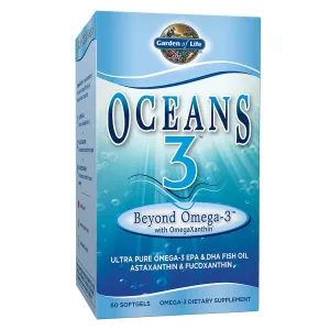 Garden of Life Oceans 3 Beyond Omega-3 w/OmegaXanthin 60 Gels