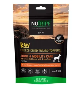 GIFT WITH PURCHASE >$120: Nutripe Raw Freeze Dried Dog Treats & Toppers 50g (1 x Random Flavour)