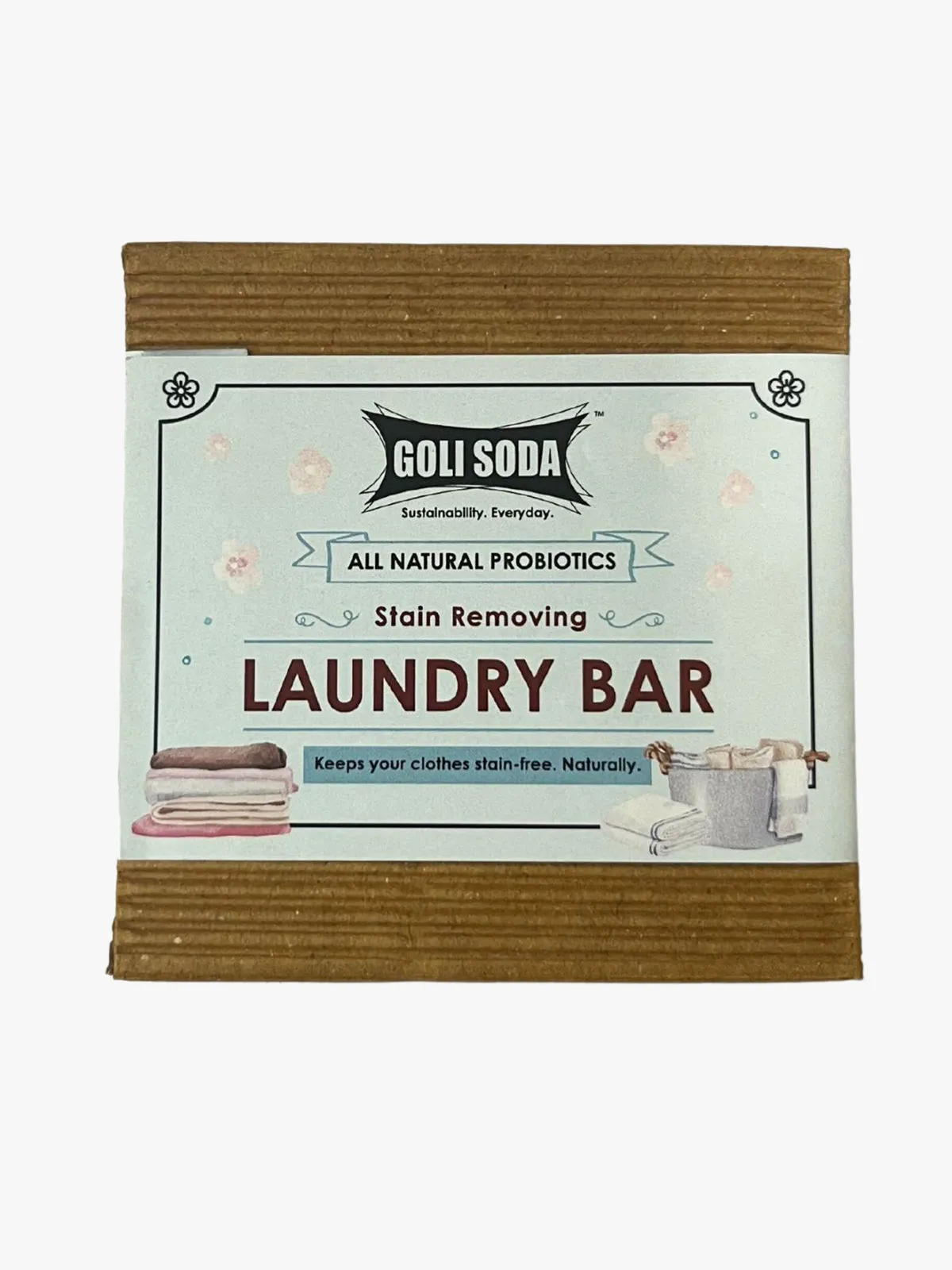 Goli Soda All Natural Probiotics Stain Removing Laundry Bar (Pack Of 3)