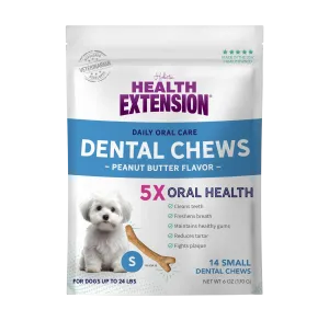 Health Extension Peanut Butter Flavor Dental Chews For Dogs