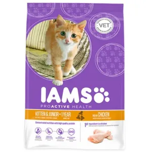 Iams Kitten And Junior Succulent Roast Chicken Dry Cat Food