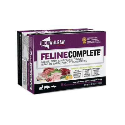 Iron Will Raw - Feline Complete - Rabbit, Pork & Mackerel