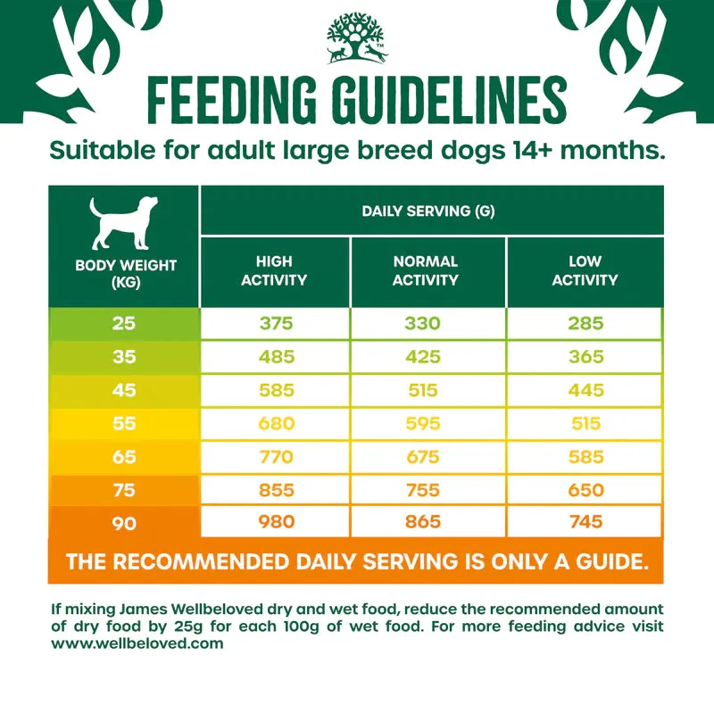 James Wellbeloved Fish & Rice Adult Large Breed 15kg - Free P&P