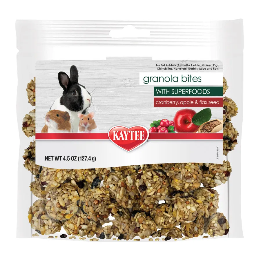 Kaytee Granola Bites with Superfoods Cranberry, Apple and Flax/4.5 oz
