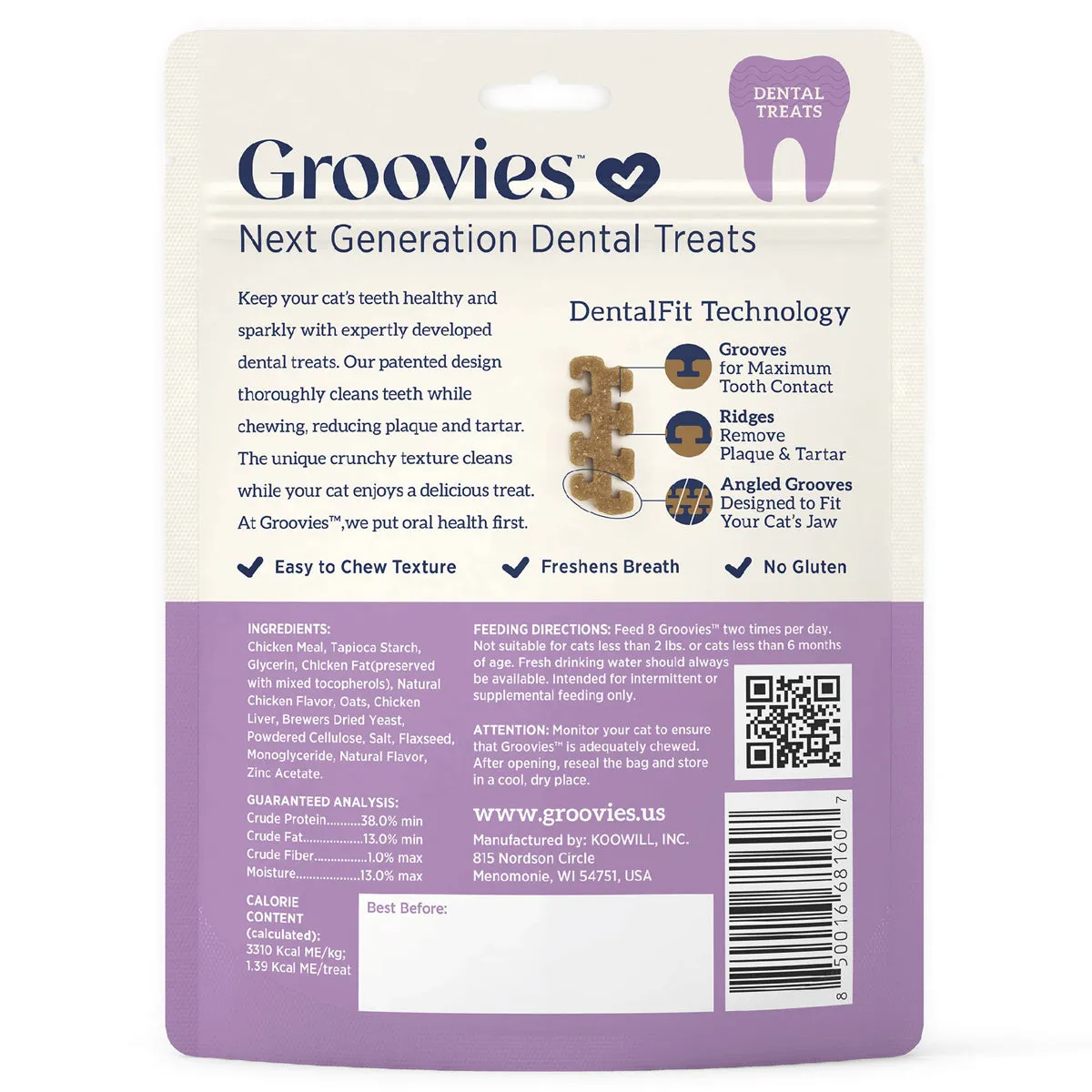 King Wholesale Groovies Cat Dental Treats 7.05oz