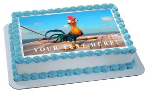 Moana hei hei chicken - Edible Cake Topper, Cupcake Toppers, Strips
