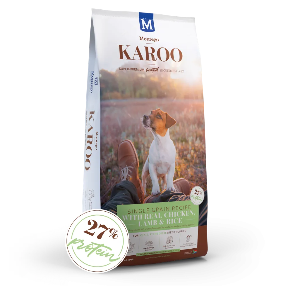 Montego Karoo Puppy Small to Medium Breed (click on size for price)