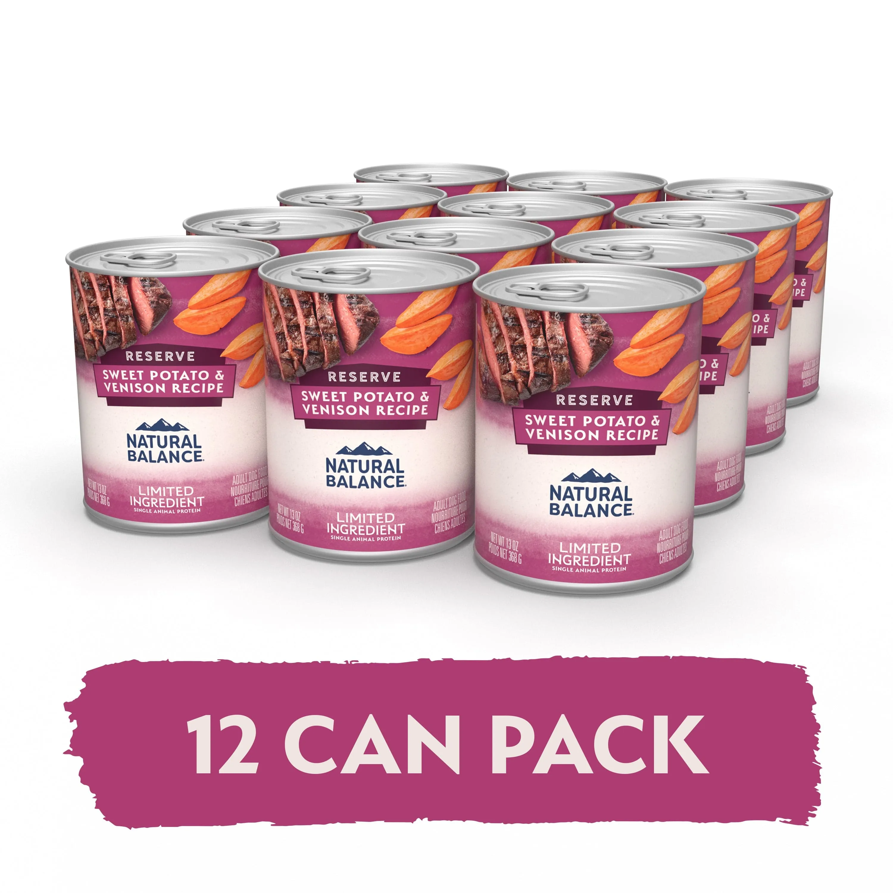 Natural Balance Reserve Limited Ingredient Sweet Potato & Venison Recipe Canned Dog Food