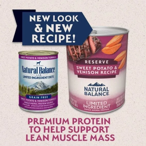 Natural Balance Reserve Limited Ingredient Sweet Potato & Venison Recipe Canned Dog Food