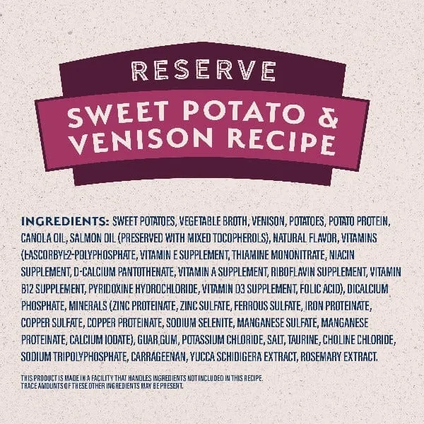 Natural Balance Reserve Limited Ingredient Sweet Potato & Venison Recipe Canned Dog Food