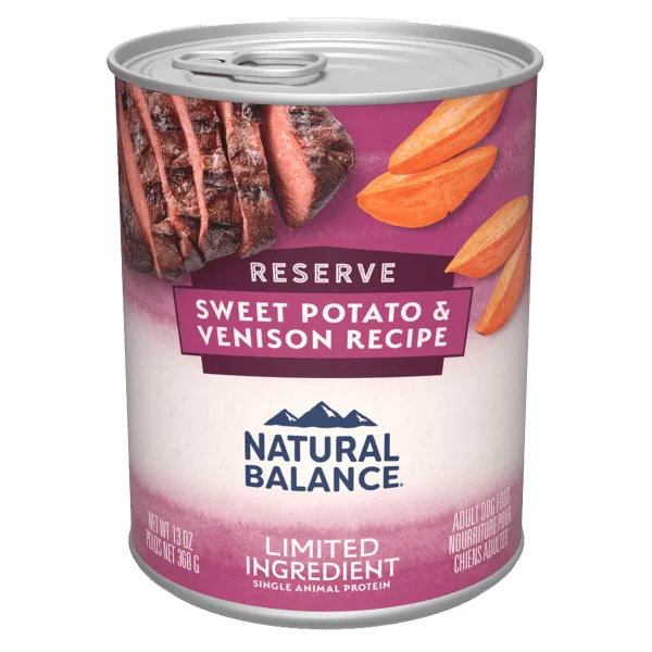 Natural Balance Reserve Limited Ingredient Sweet Potato & Venison Recipe Canned Dog Food