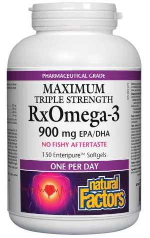 Natural Factors RxOmega-3 900mg - 150 Softgels