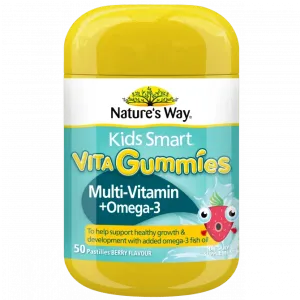 Nature's Way Kids Smart Vita Gummies Multi Vitamin Plus Omega 3 50 Gummies