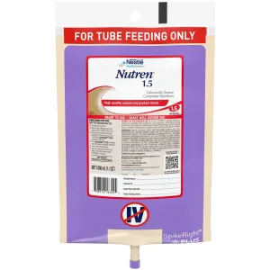 Nestle Nutren 1.5, Unflavored, UltraPak SpikeRight, 1000 ml.