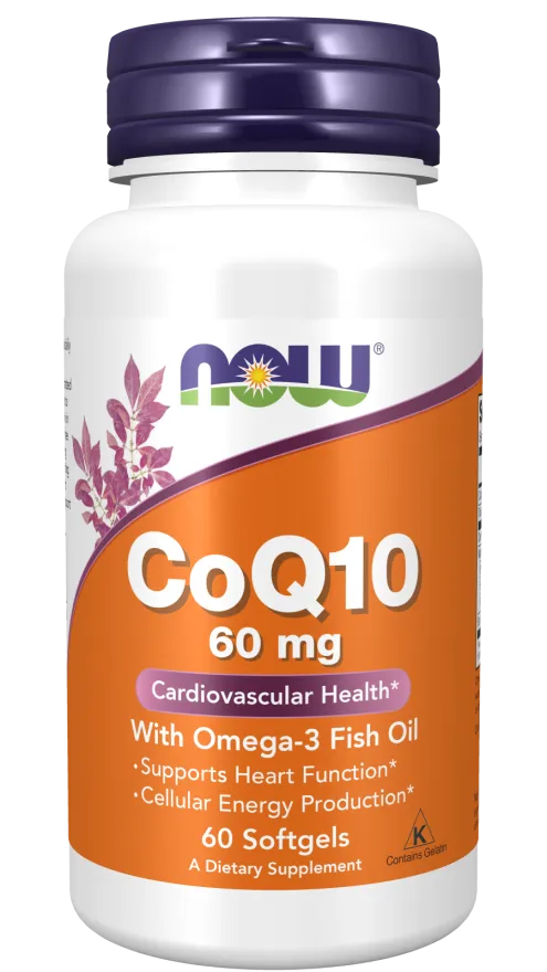Now CoQ10 With Omega-3 Fish Oil 60mg