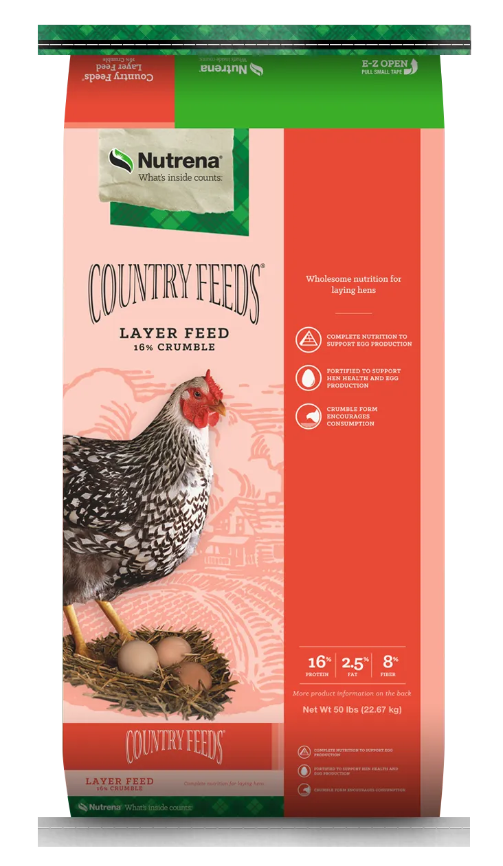 NUTRENA COUNTRY FEEDS LAYER 16% CRUMBLE CHICKEN FEED