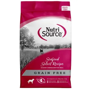 NutriSource Grain Free Adult Seafood Select Dry Dog Food 4lb
