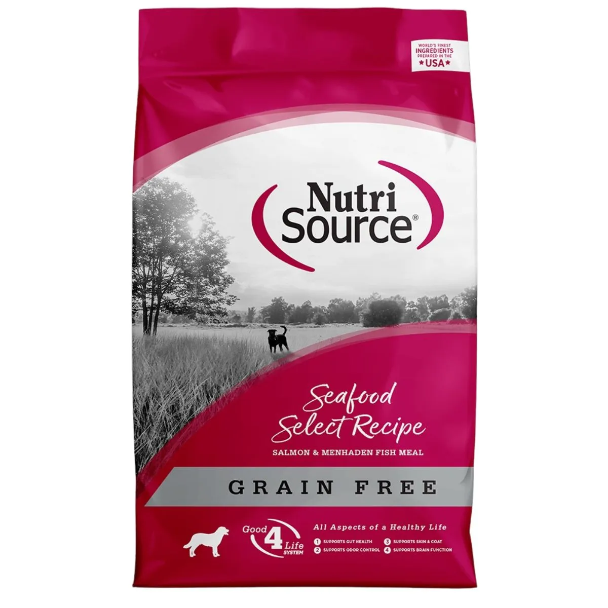 NutriSource Grain Free Adult Seafood Select Dry Dog Food 4lb