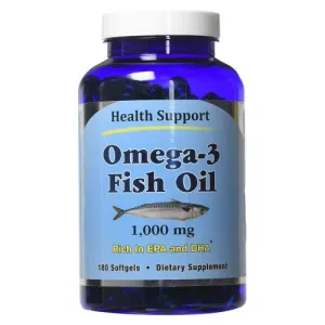 Omega-3 Fish Oil 180 Softgels By Health Support