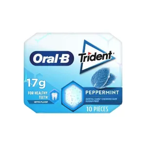 ORAL-B TRIDENT PEPPERMINT FLAVOUR GUM 10PCS 17G