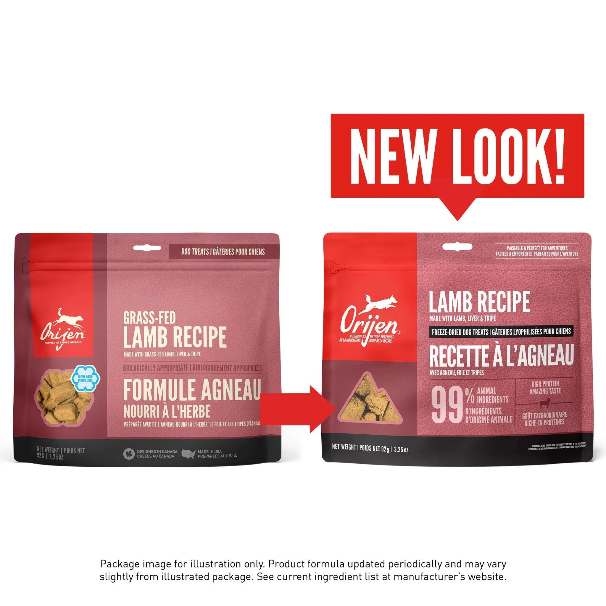 Orijen Freeze-Dried Dog Treats Grass-Fed Lamb Formula