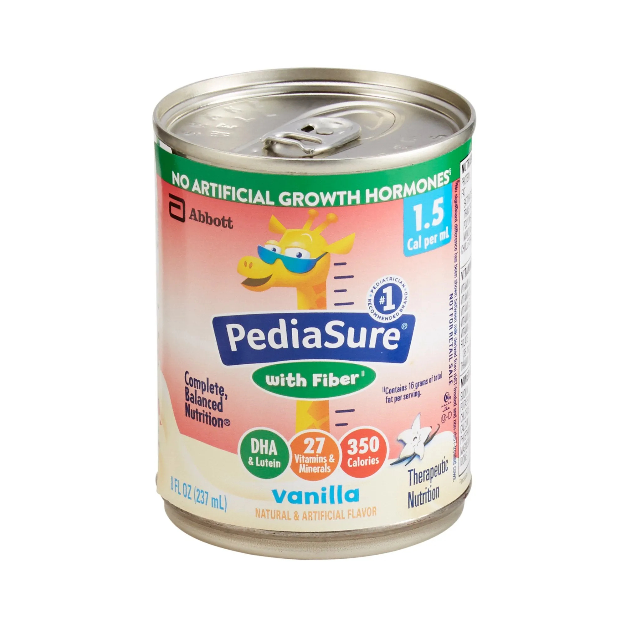 PediaSure® 1.5 Cal with Fiber Vanilla Pediatric Oral Supplement / Tube Feeding Formula, 8 oz. Can