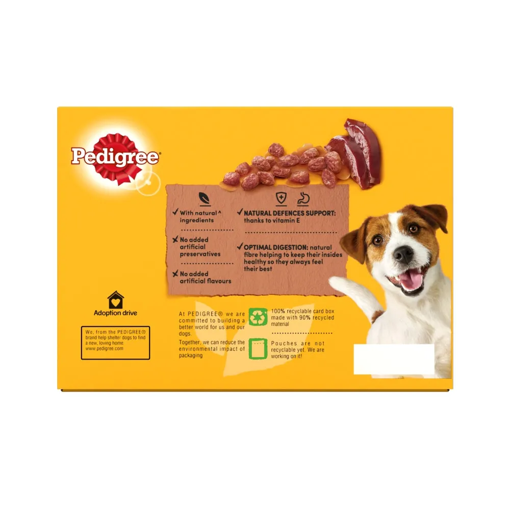 Pedigree Wet Dog Food Pouches (Adult) - Farmer's Selection In Gravy 12x100g