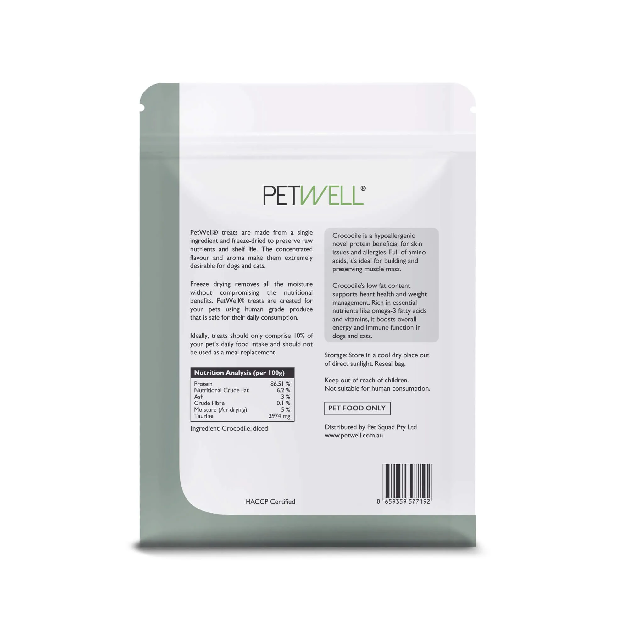 PetWell Freeze Dried Crocodile
