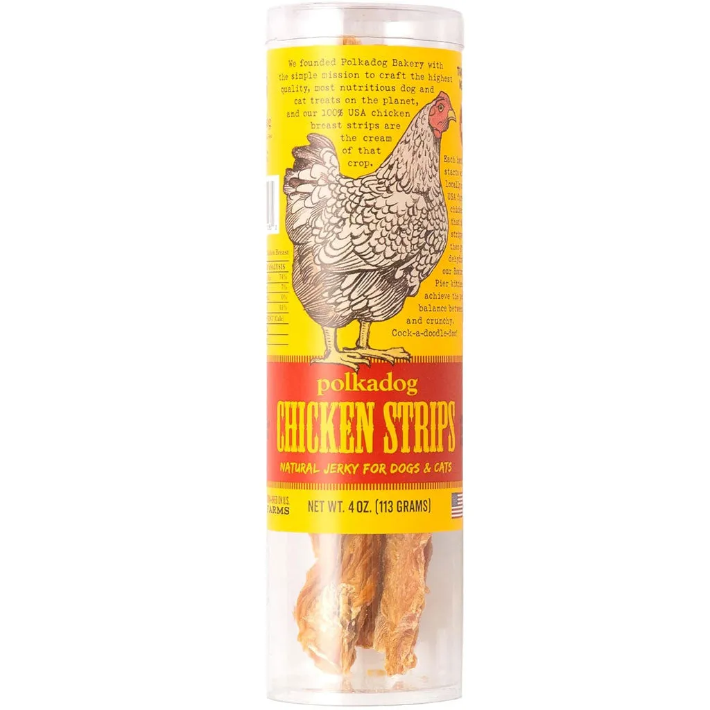Polkadog Chicken Strips Natural Jerky For Dogs & Cats