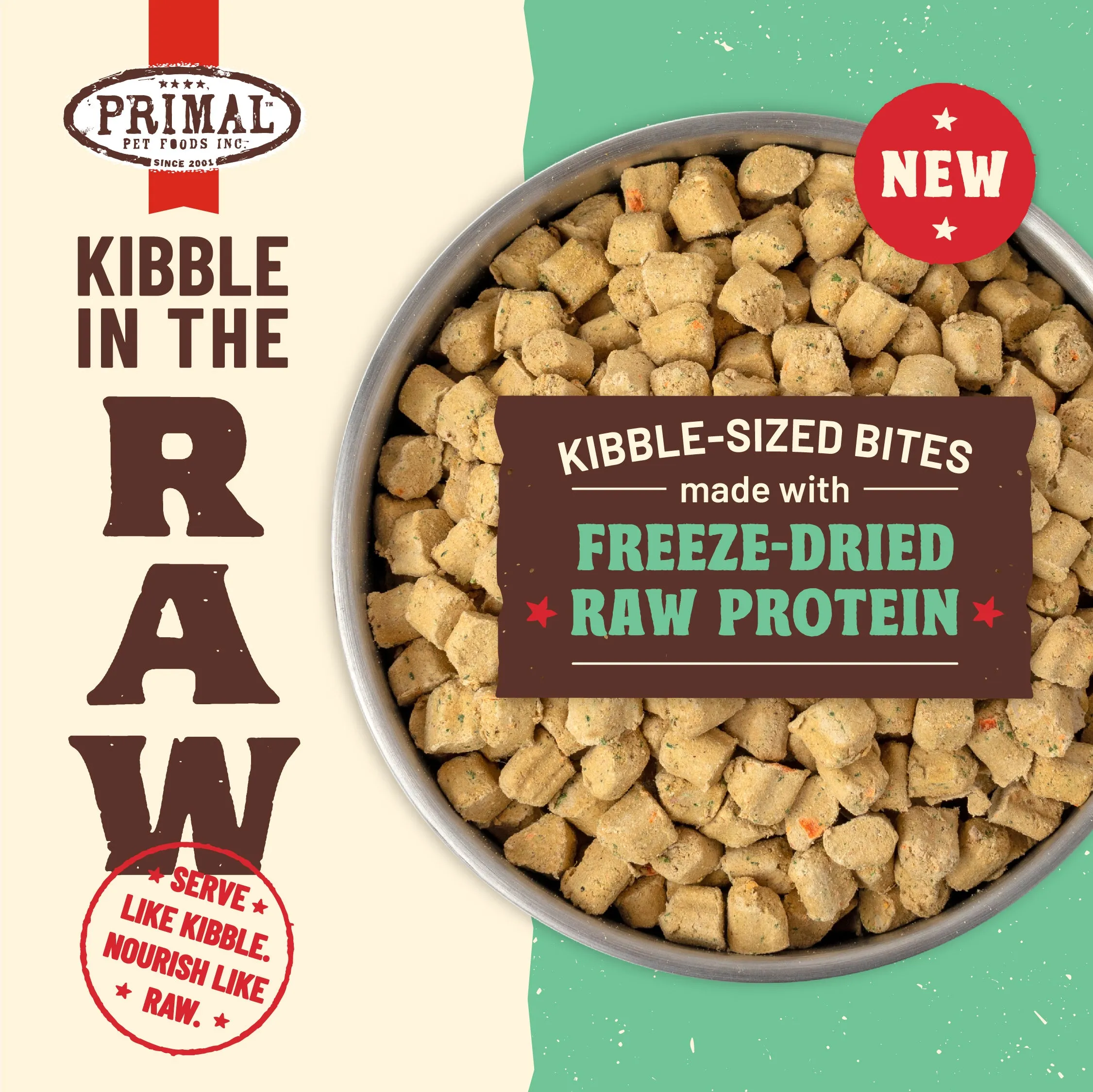 Primal Kibble in the Raw Freeze-Dried Beef - Dog Food