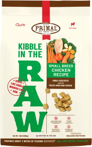 Primal Kibble in the Raw Freeze-Dried Chicken - Small Breed Dog Food