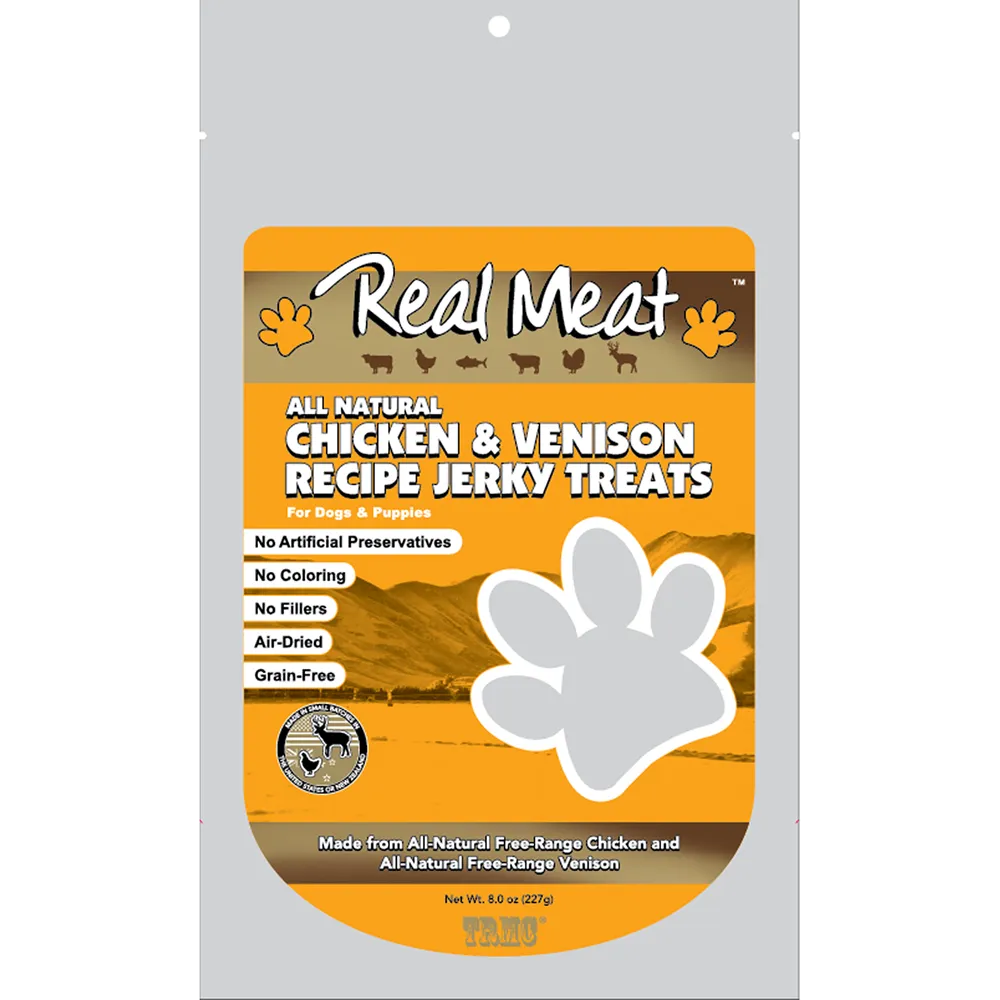 Real Meat Chicken & Venison Jerky Treats