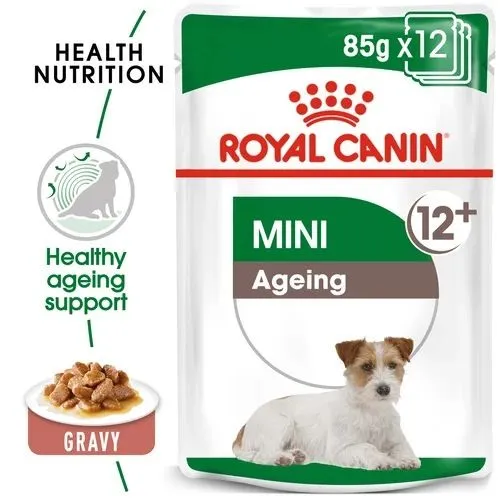 Royal Canin Wet Dog Food Mini Ageing Pouch Gravy 12 x 85g