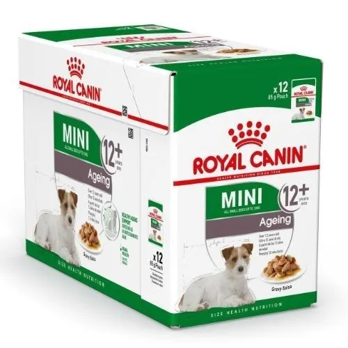 Royal Canin Wet Dog Food Mini Ageing Pouch Gravy 12 x 85g