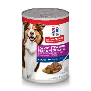 Science Diet Adult 7  Savory Stew with Beef & Vegetables 13oz