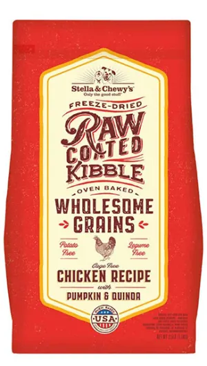 Stella & Chewy's Raw Coated Kibble with Wholesome Grains: Cage-Free Chicken Recipe